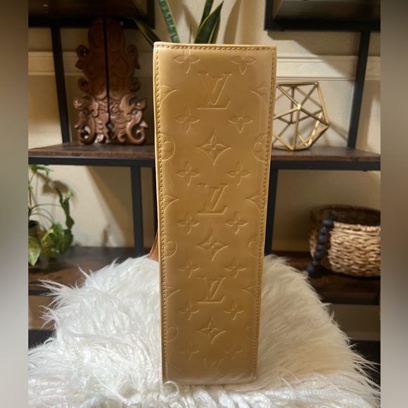 Authentic Louis Vuitton Vernis Columbus Shoulder Tote Bag Beige Vintage - Picture 4 of 15